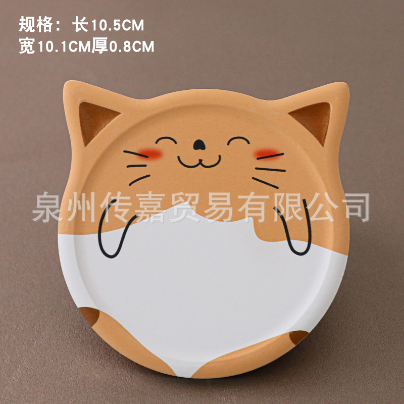 Cerámica posavasos gato creativo montaña corcho absorbente montaña lindo mascota de dibujos animados creativo regalo logotipo personalizado impresión