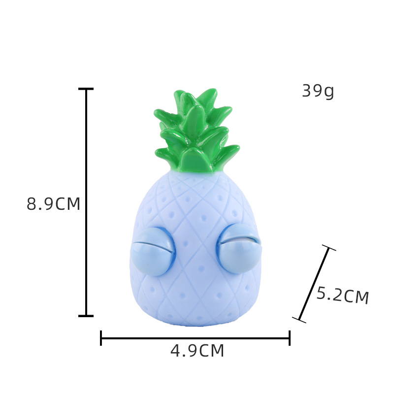눈을 가늘게 뜨고 있는 파인애플 [블루]