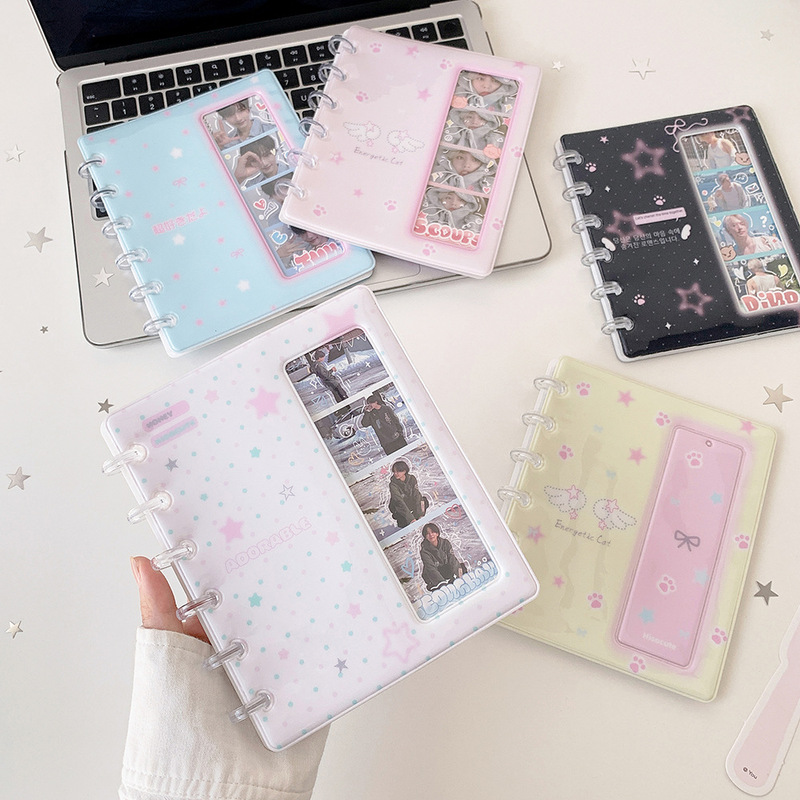 Hisocute Cartoon Angel Series Wide-Format Four-Grid Card Album for Girls' Idol Chasing Loose-Leaf Storage Album Hisocute Cartoon Angel Series Wide-Format Four-Grid Card Album for Girls' Idol Chasing Loose-Leaf Storage Album