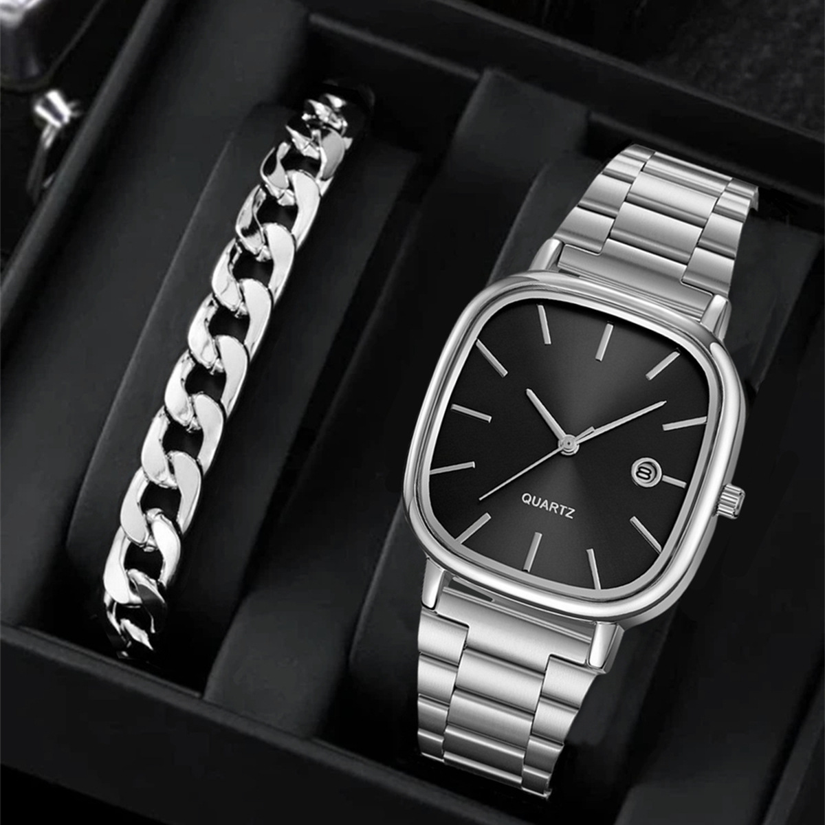 Cross-Border Popular Quartz Watch Fashion Classic Plus Bracelet Set