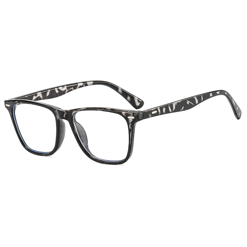 24 nuevas gafas de sol de montura cuadrada, gafas de uñas de arroz retro, gafas de sol de protección UV de marea coreana femenina, gafas planas se pueden combinar con miopía