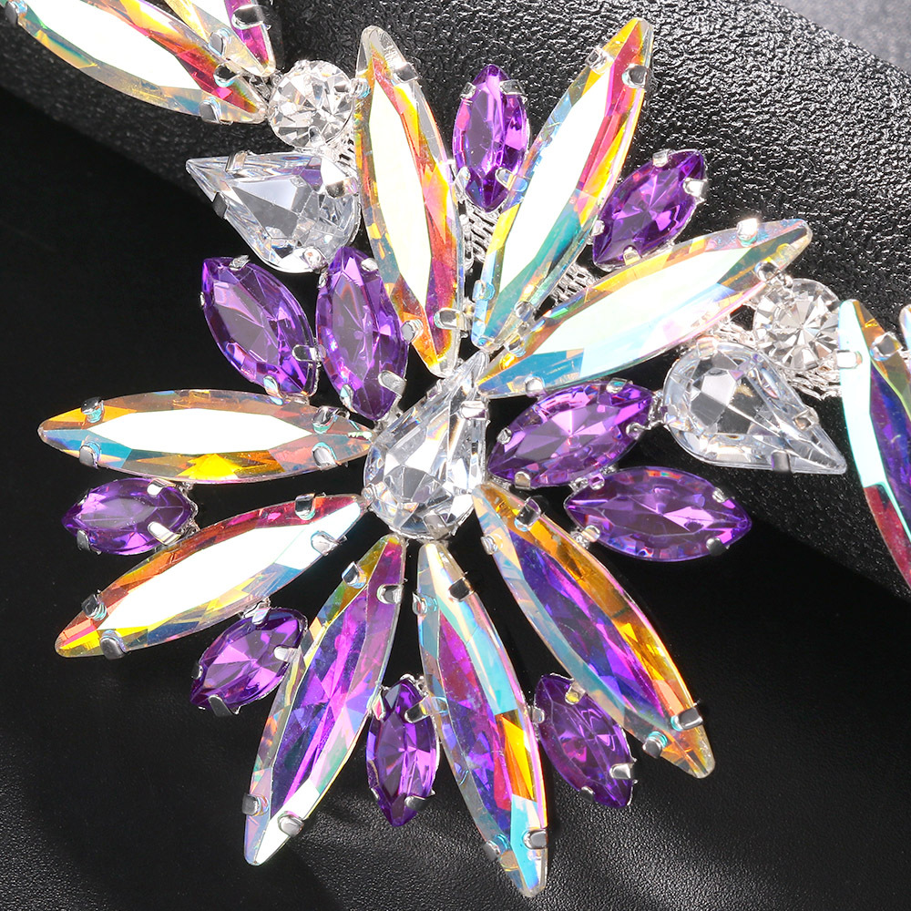 AliExpress caliente rhinestone collar traje europeo y americano exagerado desfile gota de agua colgante pendientes joyería