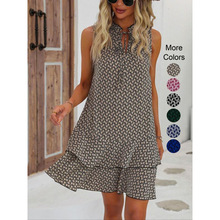 O 74429 Bohemian printed dress ��������ӡ������ȹ�羳��