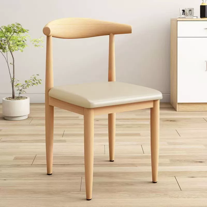 Скандинавский современный минималистичный домашний обеденный стул со встроенной спинкой, роговой стул, ресторанный обеденный стол, стул, железный табурет