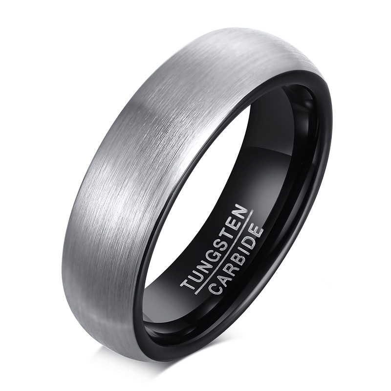 Simple Style Letter Tungsten Steel Rings Plating Stainless Steel Rings