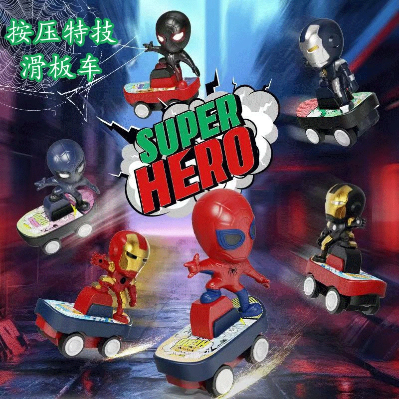 Детский самокат-трансформер с инерционным приводом, игрушка-машинка в виде паука, подарок для мальчика, оптом, мини