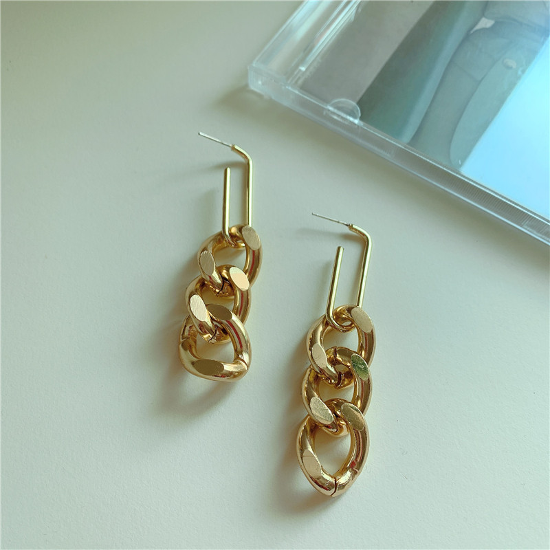 Boucles D&#39;oreilles Longues En Métal display picture 8