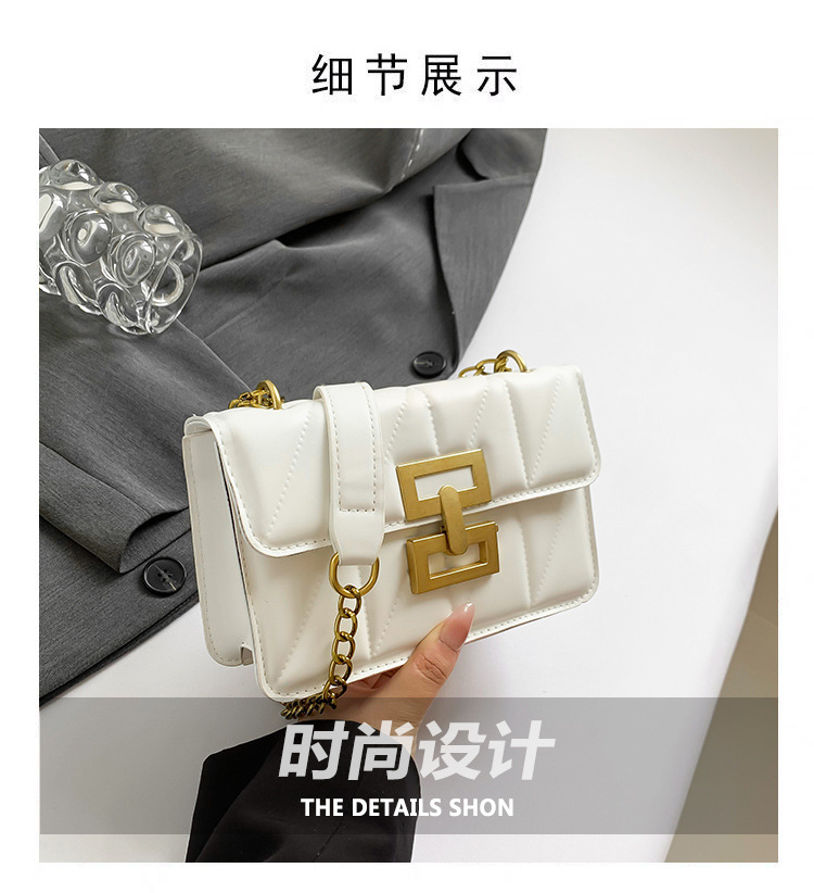 A stylish commuter diamond-patterned lock buckle small square bag, a versatile commuter single-shoulder bag, a new 2024 model, a women's crossbody bag Application Scenario