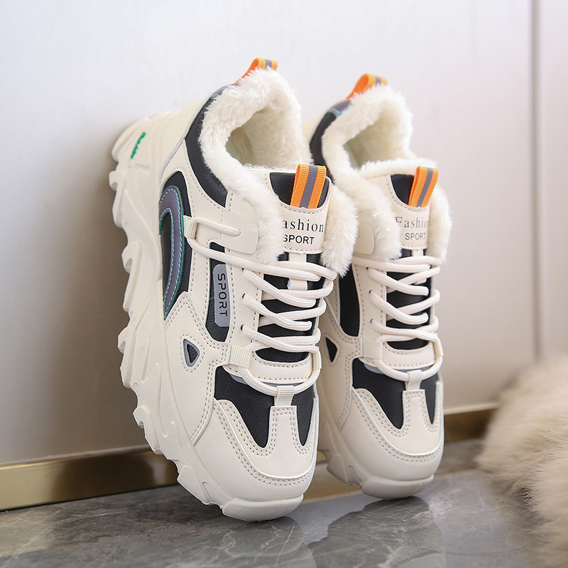 Damskor för löpning i läder höst lätta vardagssneakers_voghion.com