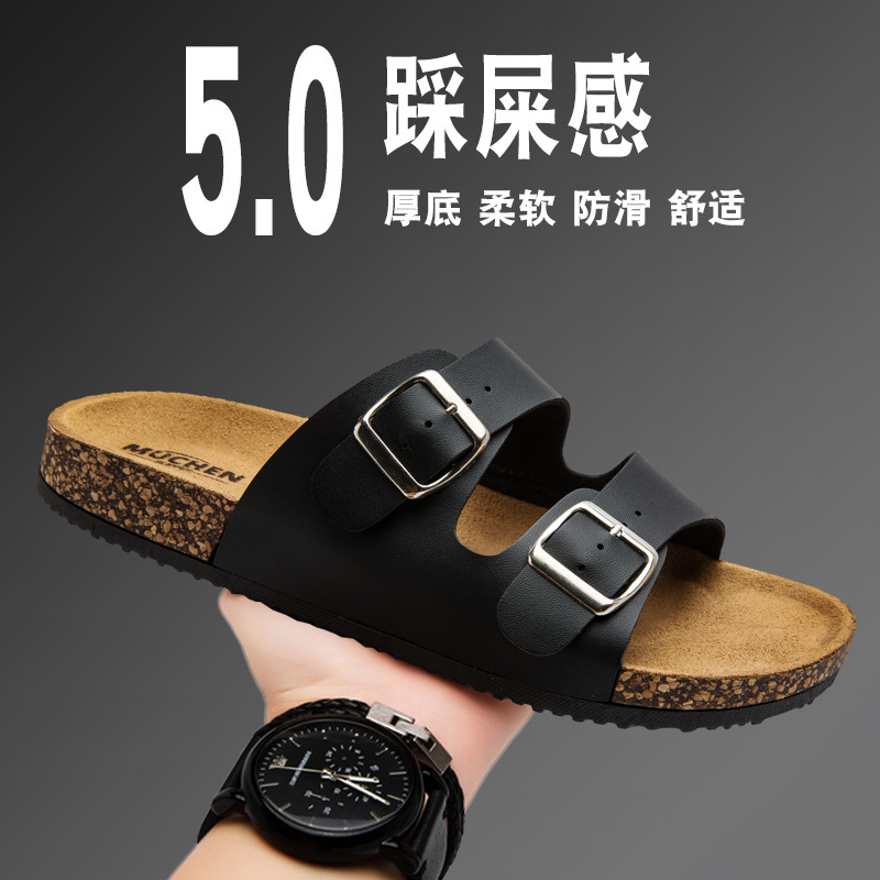 Birkenstocks Shoes Men's Summer Outfit Non-slip Outdoor Cork Couple Slippers Platform Beach Sandals plus size Sandals