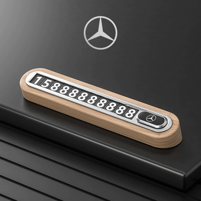 Nömrəli dayanma kartı — temporary parking number plate black - beech-silver-mercedes-benz