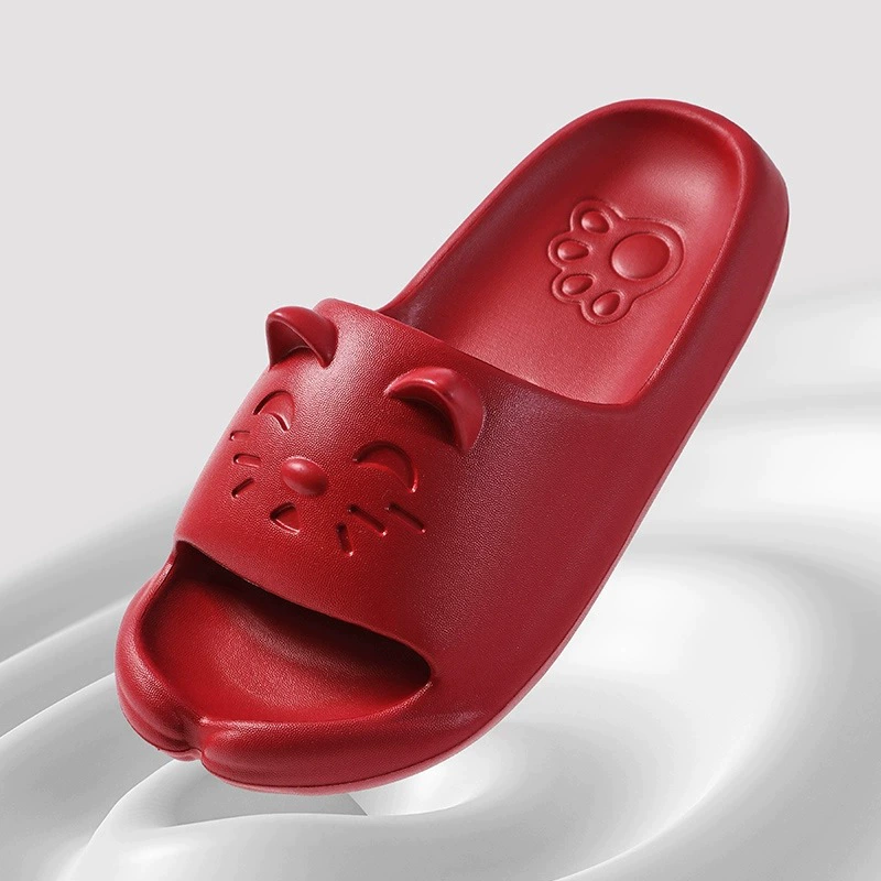 EVA новый коварный кот летом, чтобы наступить на фекалии тапочки