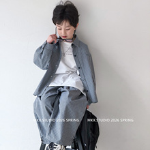 童装男童套装2026春季新款中大童韩版儿童长袖衬衫两件套春装批发