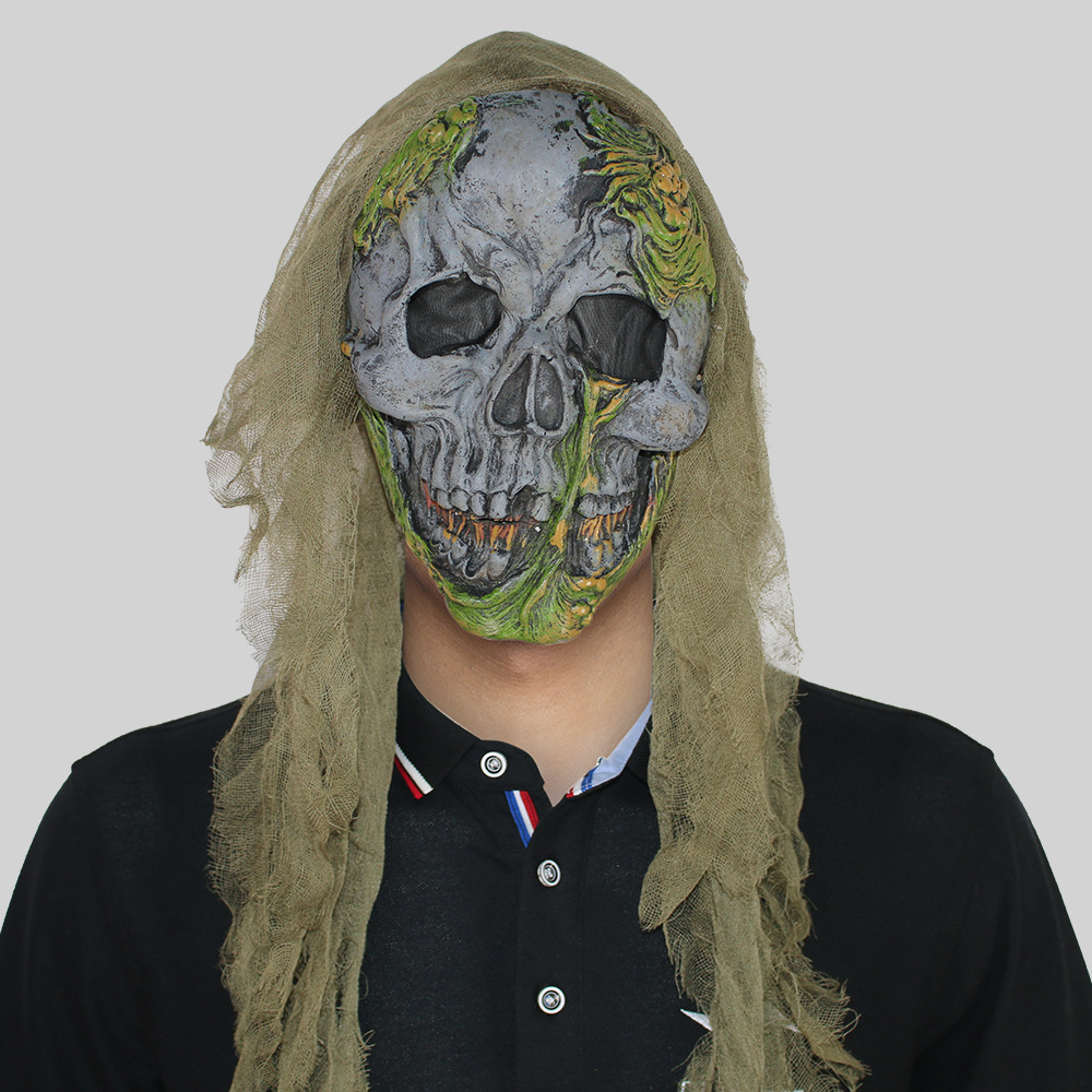 Schreiende grüne General-Film- und Fernsehhaube, Maskenball, Horror-Grimasse, Maske, Halloween-Party, Parodie-Requisiten_voghion.com