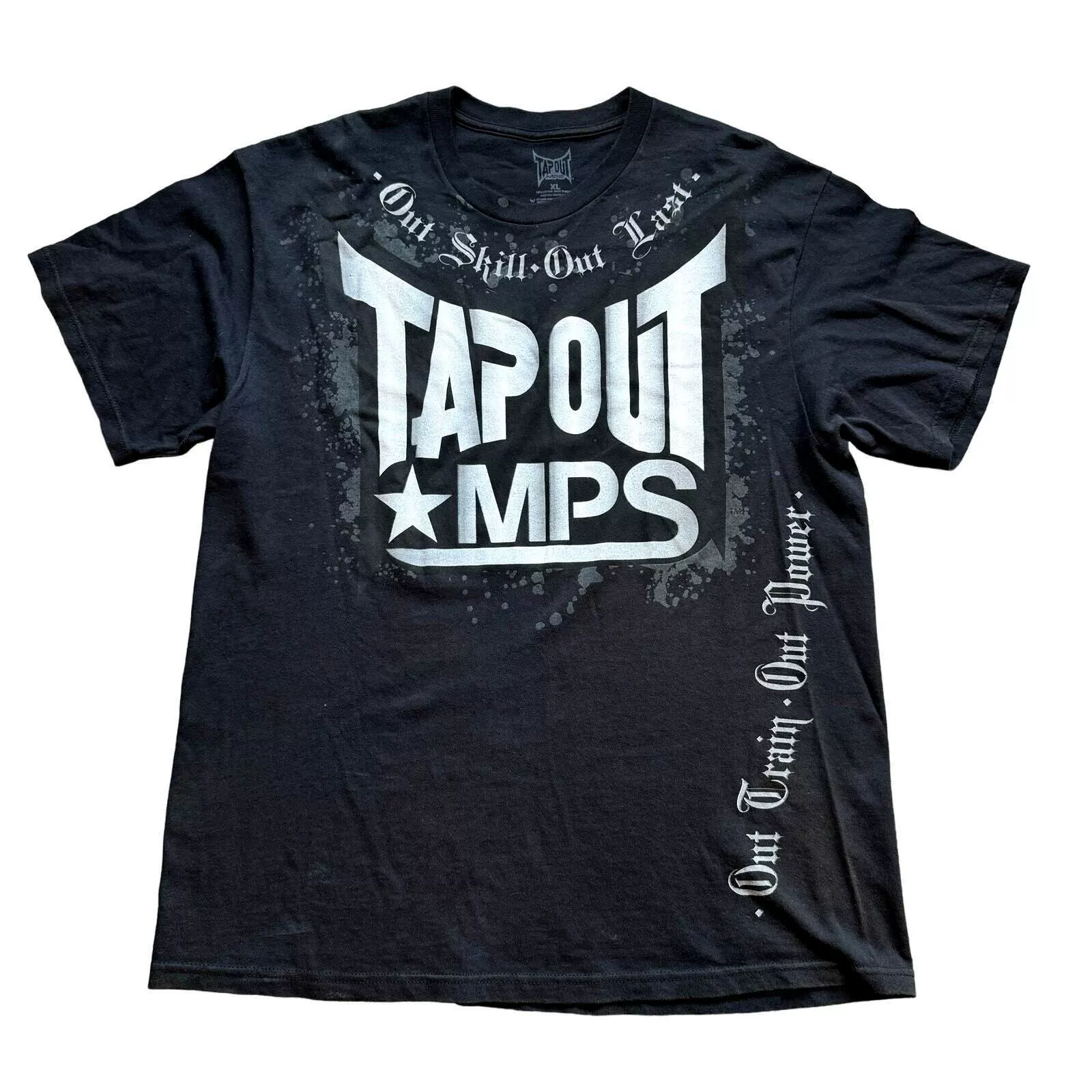 Кросс-бордер Gothic футболка европейский и американский ретро стиль Tapout MPS рисунок футболка мужская Y2K черная футболка