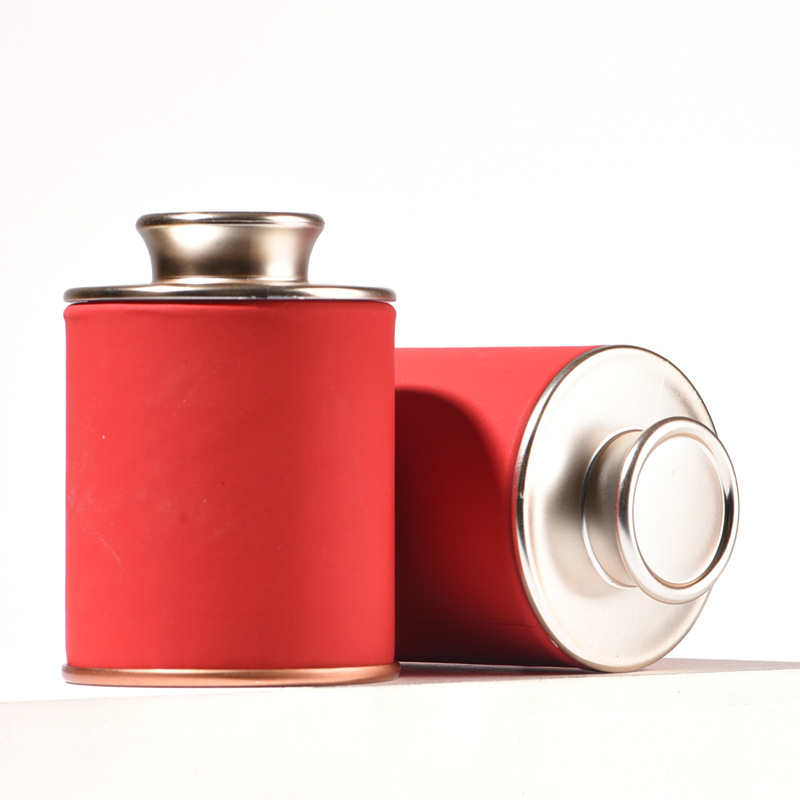Portátil pequeña olla de té tarro de té caja de embalaje Té Negro Té Verde Oro Junmei túnica roja tarro vacío Universal Tarro de papel de tamaño pequeño