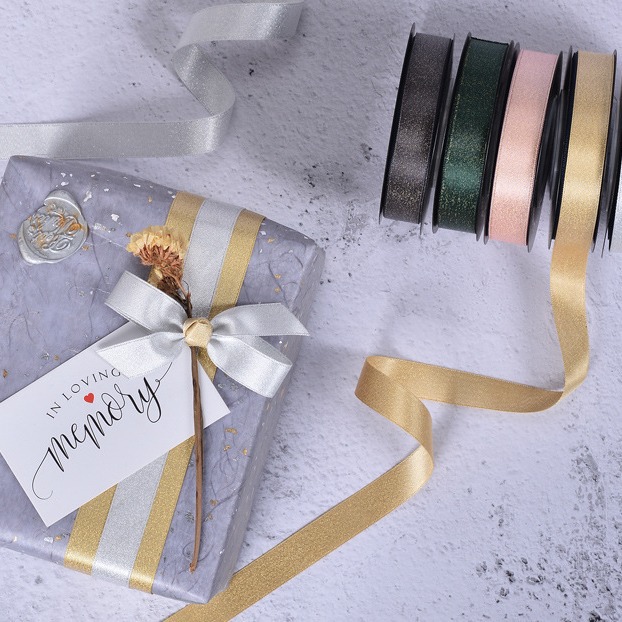 Yao Ming cinta en stock cinta de oro de la trama de la torta de la caja de regalo accesorios DIY flor embalaje cinta tejida de oro