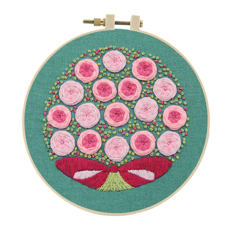 Antiguo nuevo bordado colgando pintura hecha a mano diy paquete de material sala de estar lu bordado costura práctica bolsa transfronteriza inglés colgando pintura