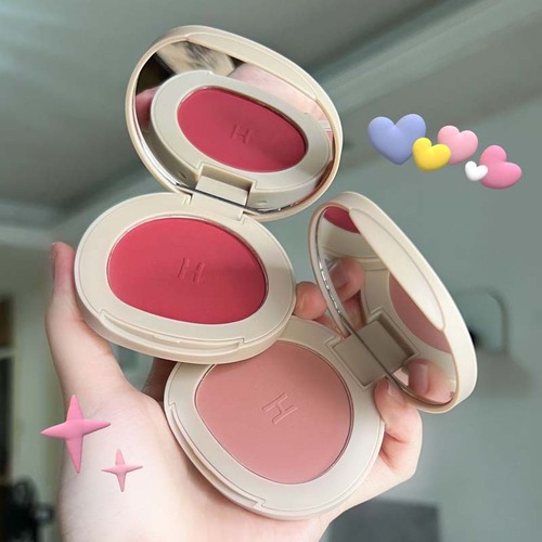 Makeup HERORANGE single color blush delicate natural nude makeup peach apricot matte highlighter all-in-one palette