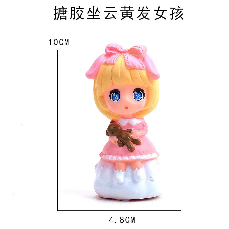 Decorative princess girl doll, cute collectible decor, plastic/resin, many styles and finishes