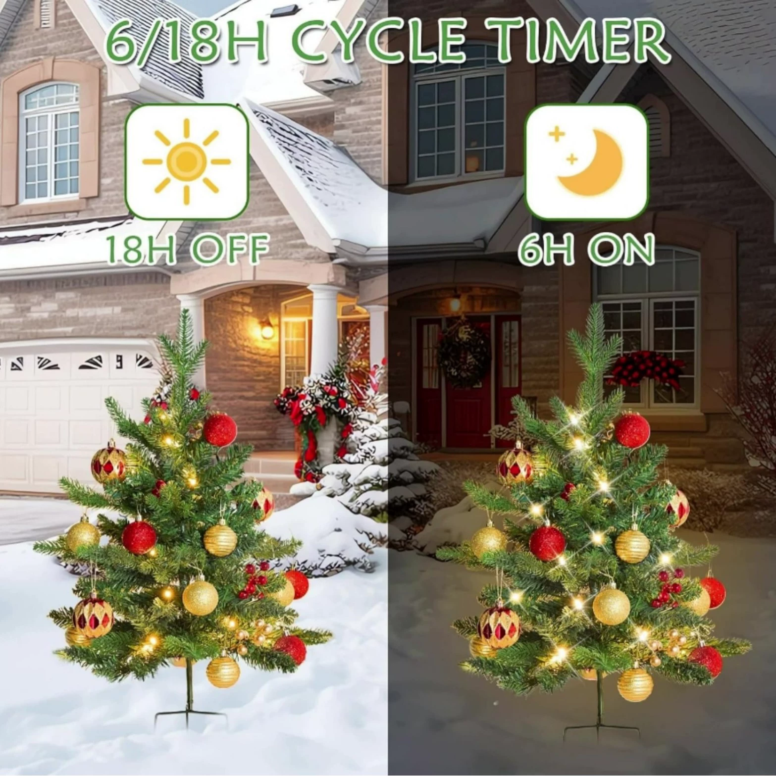 2024 Трансграничные новые маленькие рождественские елки в форме двора вставить рождественские световые украшения реквизит