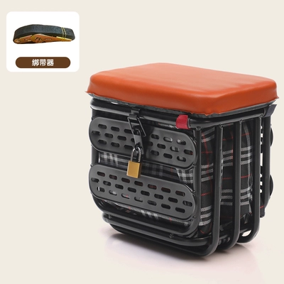 Electric car child seat, the Front Storage Box Can Be Used - h1-coffee-color-storage-single-seat-square-bag-lock-strap