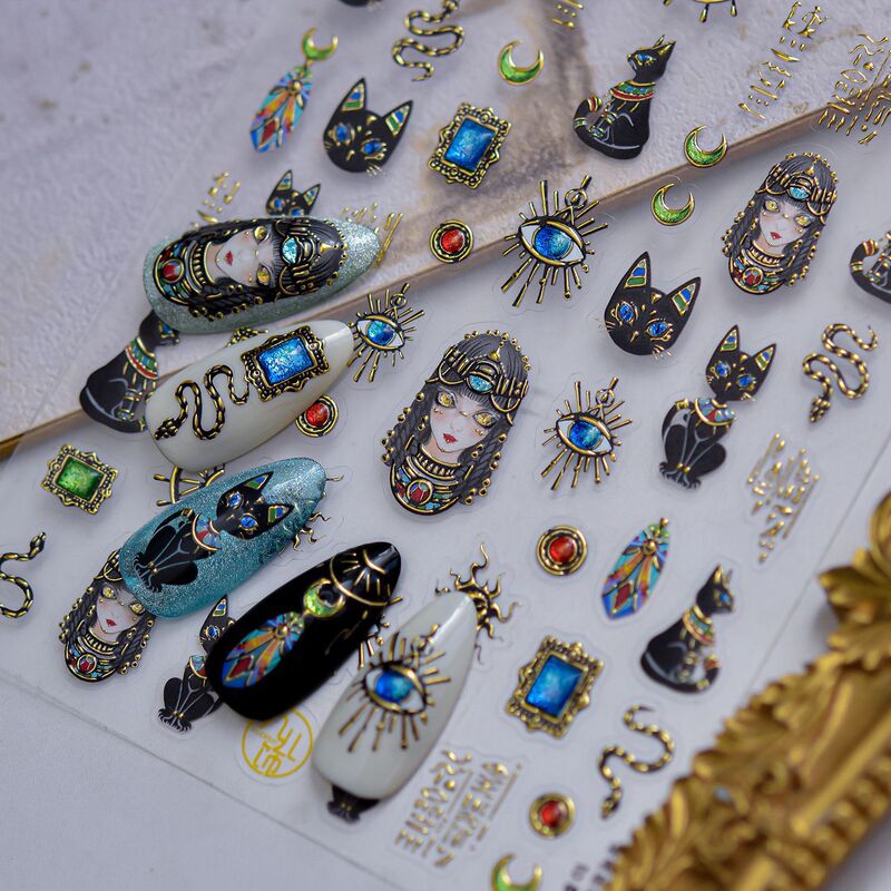 Gold Foil Nail Stickers, Metallic Cleopatra Nail Decals, Children's Planner Stickers, Small Animal Guka Stickers, Nail Rhinestones Gold Foil Nail Stickers, Metallic Cleopatra Nail Decals, Children's Planner Stickers, Small Animal Guka Stickers, Nail Rhinestones