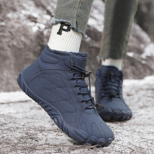 Women's Snow Boots with Thicker Padding - Winter Waterproof, Anti-Slip, Warm, Comfortable Outdoor Hiking Cotton Shoes