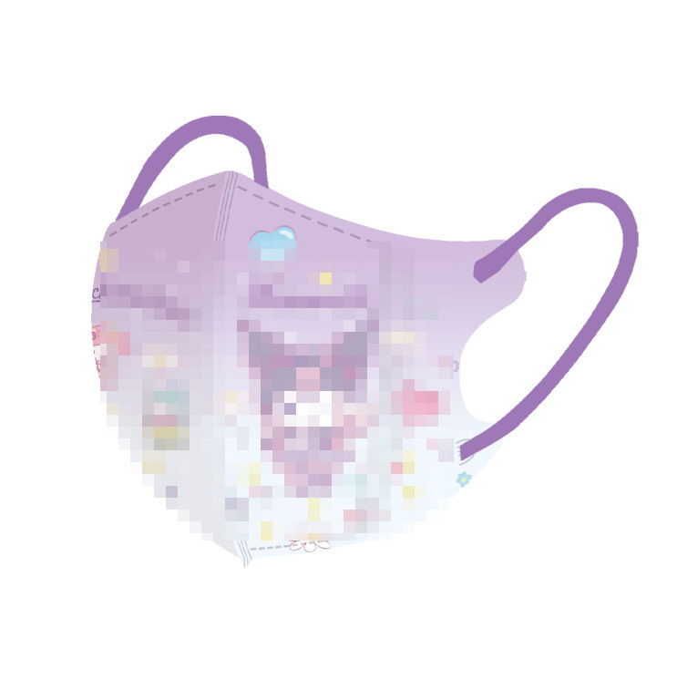 漫画のパターンのかわいい使い捨て子供用マスク 3D 効率的な保護学生独立してパッケージ化された通気性のある保護マスク|undefined