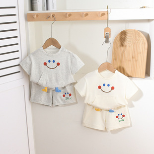 Baby Clothes Summer Men's and Women's Baby suit Super Cute Summer Wear Thin Split Baby One-Year-Old Cute Two-Piece Set