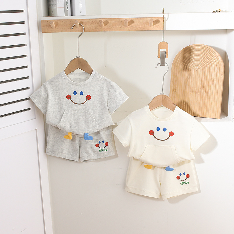 Baby Clothes Summer Men's and Women's Baby suit Super Cute Summer Wear Thin Split Baby One-Year-Old Cute Two-Piece Set