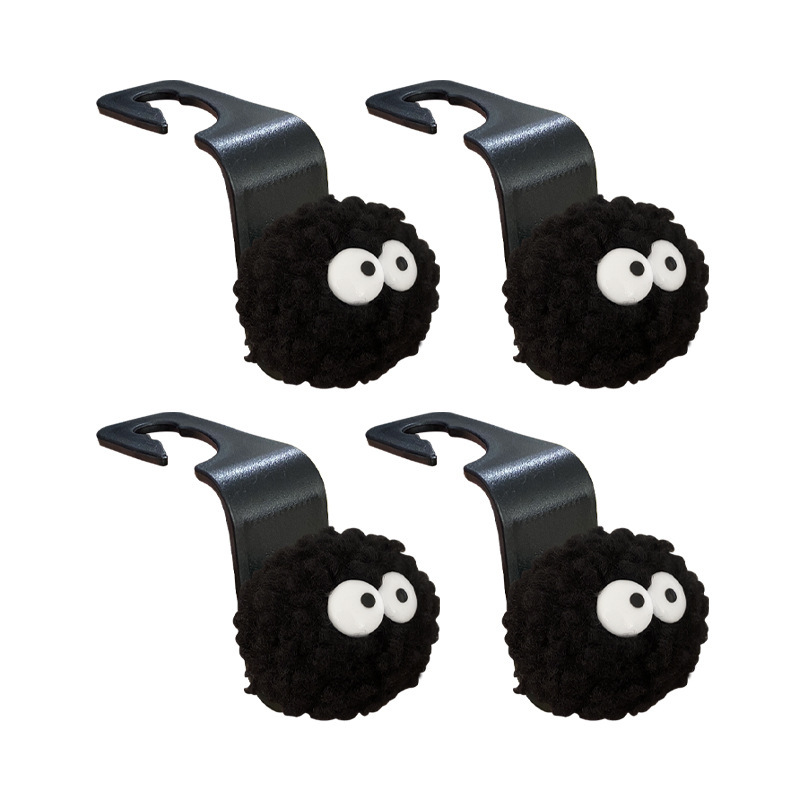 Cute pequeño carbón asiento de automóvil gancho trasero multifuncional almacenamiento trasero rack para artículos de decoración interior del automóvil