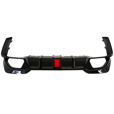 Directly Supplied from the Manufacturer, Suitable for Bmw 3 Series (20-23) G20, Racing Rear Lip with Lights, Reliable Quality, Large Quantity, Excellent Price (Fixed wind wing) - glossy-black