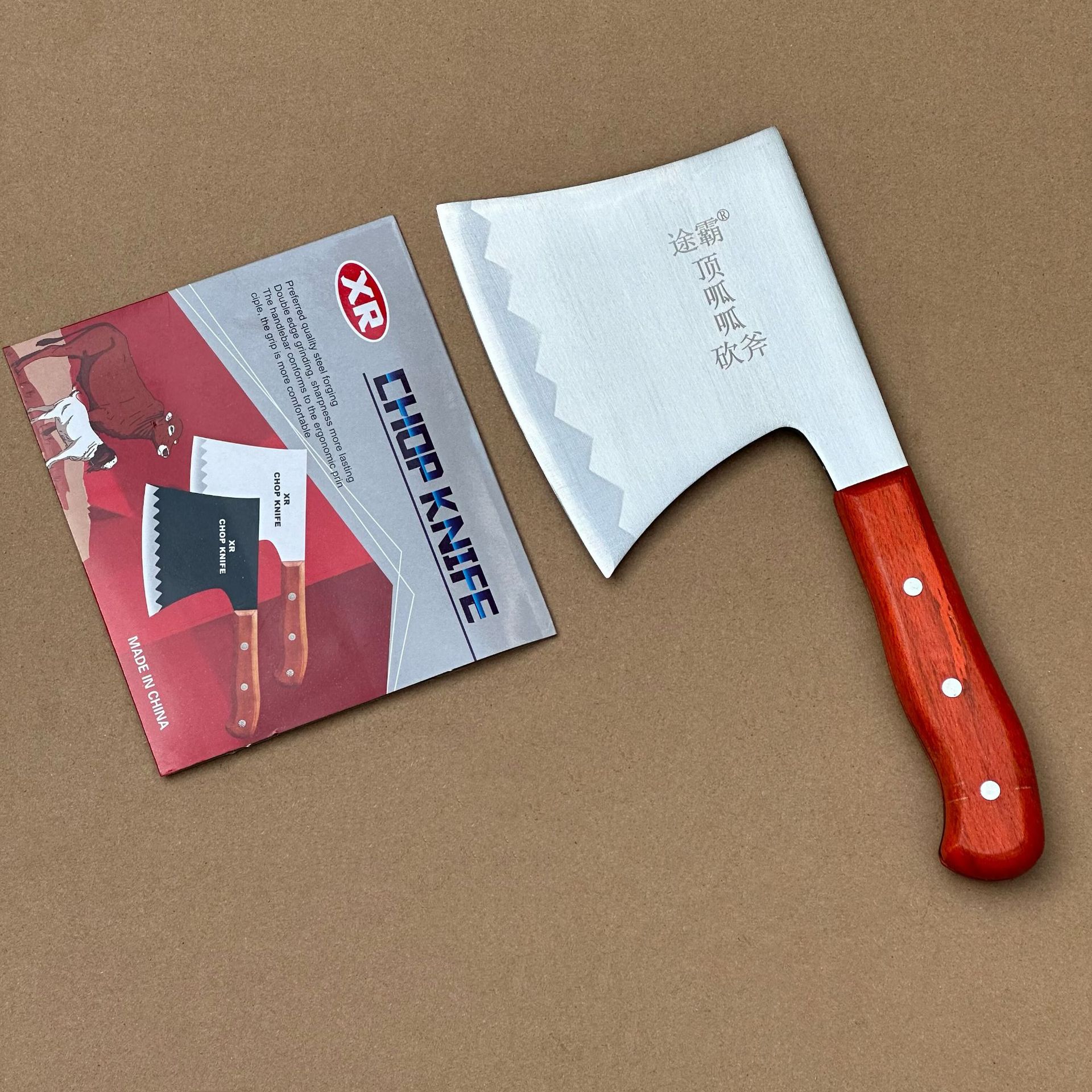 途霸顶呱呱砍斧   剁骨斧   斩骨斧  木柄多用斧  排骨刀  斩骨刀