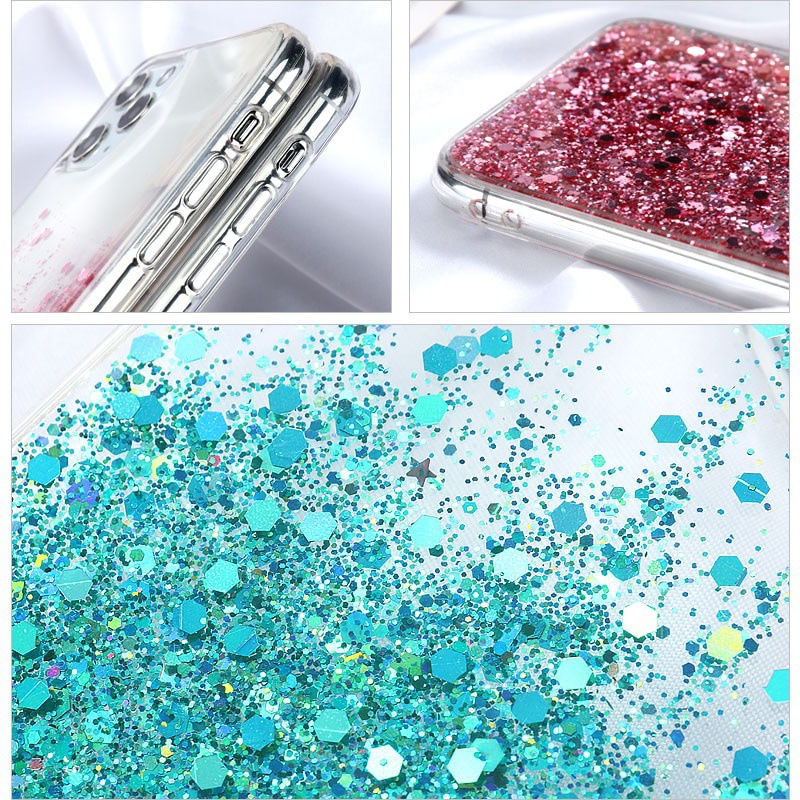 Drip glue suitable for Samsung S8 S9 phone case glitter S10 Plus Starry Sky S20 groove TPU_voghion.com