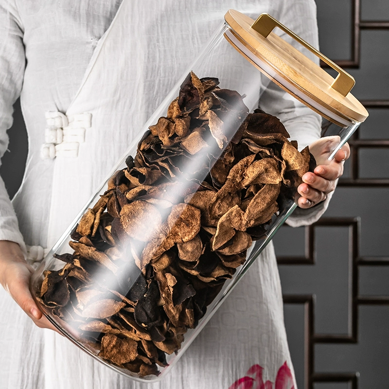 Большая емкость Ченпи для хранения герметичных банок с прозрачным стеклом пищевого качества с крышкой сухая бутылка для хранения маленьких зеленых цитрусовых