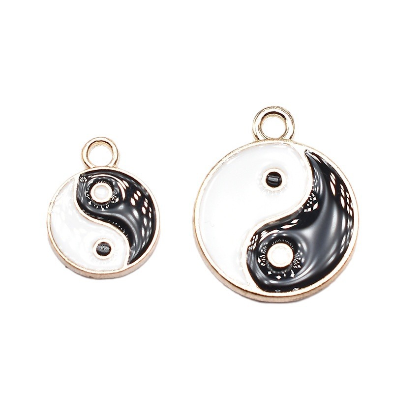 Colgante de Tai Chi Yin Yang, para pulseras, aretes y DIY, accesorio de aleación - Mayorista