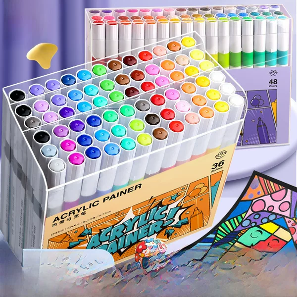 【Clearance Sale】Enmi Export Version Acrylic Markers for Children, English Version Student Markers Acrylic