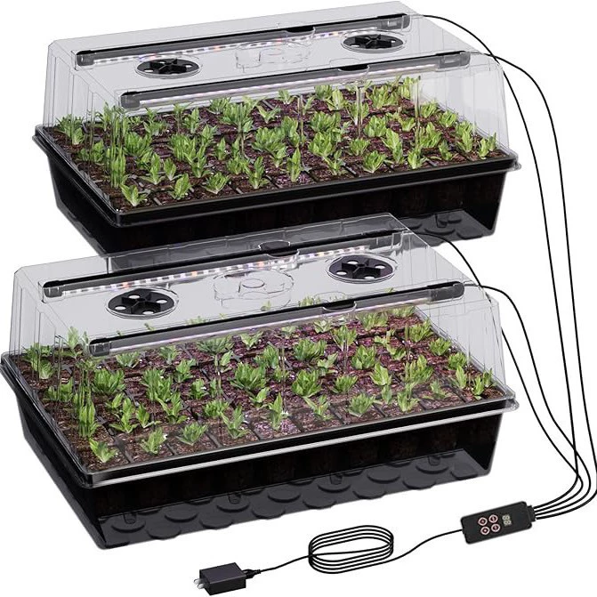 Самопоглощающийся цифровой дисплей с 60 отверстиями, новый контроллер, горшок для рассады, лампа для рассады, самая продаваемая на Amazon лампа для растений с регулировкой по времени