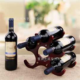 跨境红酒架木质摆件欧式葡萄酒架创意收纳酒瓶架家用红酒柜展示架