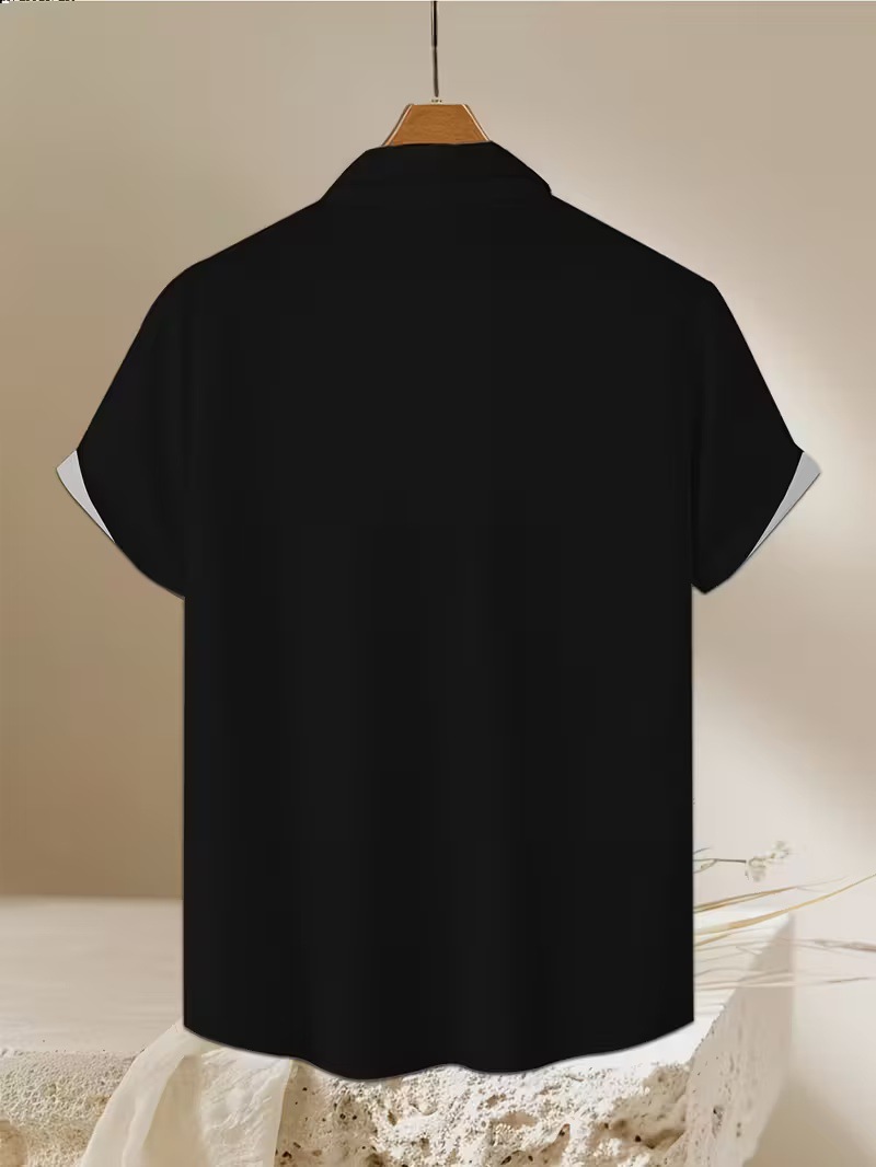 Fábrica de origen transfronteriza Amazon explosivo hombre camisa de manga corta con collar camisa de comercio exterior delgada para diseñar