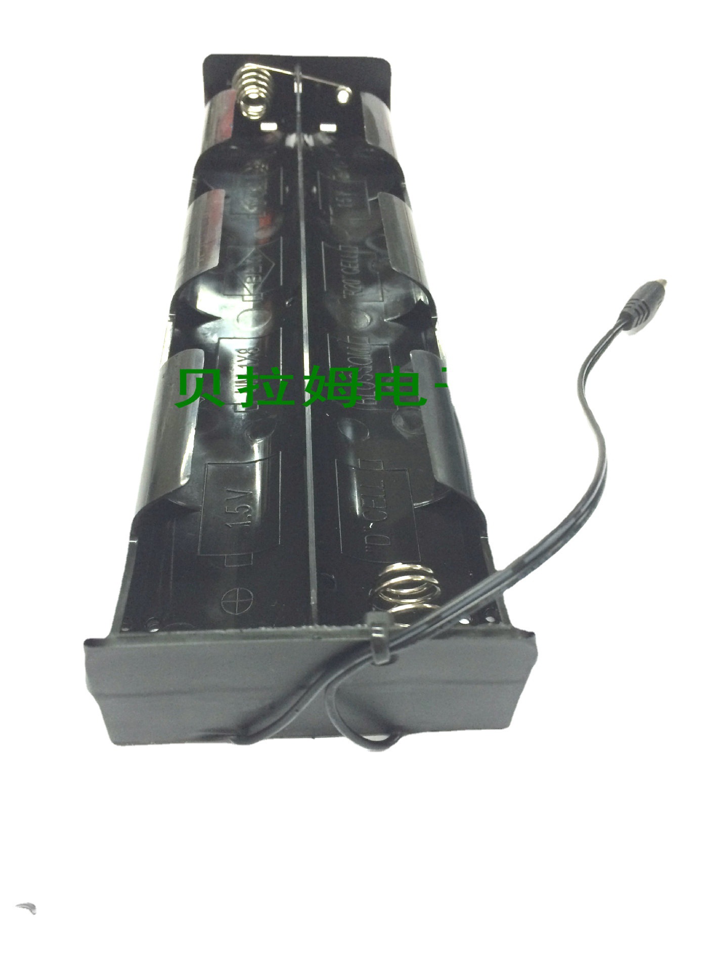 1号8节长条电池盒带DC插头 八节一号DC头电池盒