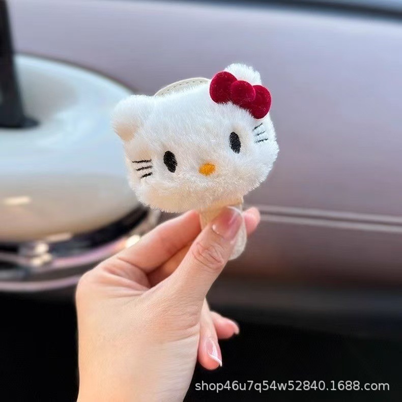 可爱新款kitty猫咪车载眼镜夹太阳镜收纳磁吸汽车内用墨镜夹子|undefined