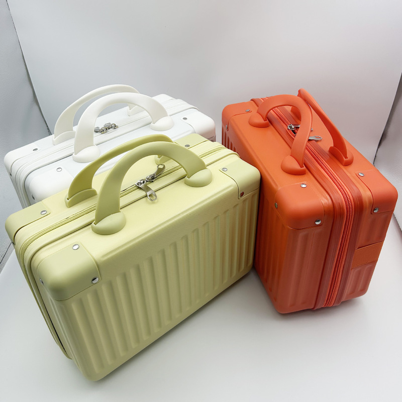 Customized Suitcase 14inch Satchel Small Suitcase Mini Boarding Cosmetics Souvenir Double Handle Lightweight Storage Box New
