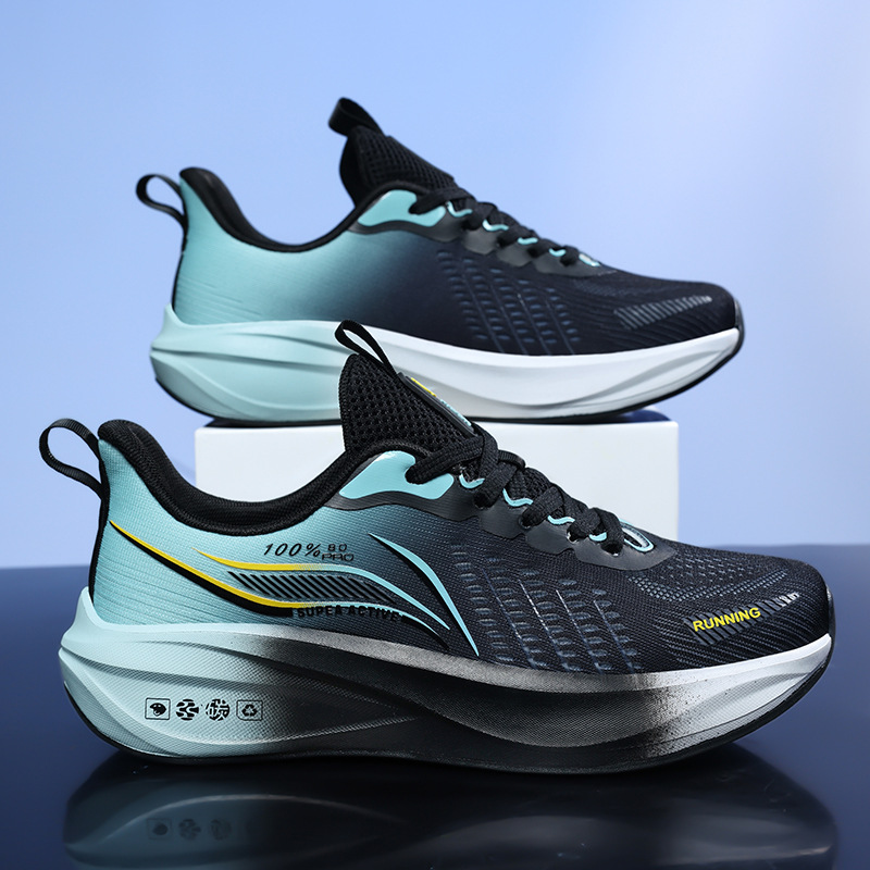 New Professional Marathon Running Shoes with Carbon Plate, Shock-Absorbing, Lightweight Sports Shoes for Men, Teenagers, and Students for Physical Testing and Racing