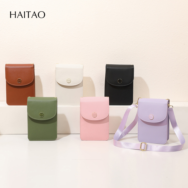 Bolso para teléfono móvil transfronterizo de nueva tendencia para mujer Bolso diagonal de un solo hombro de moda coreana mochila para teléfono móvil multifuncional de gran capacidad