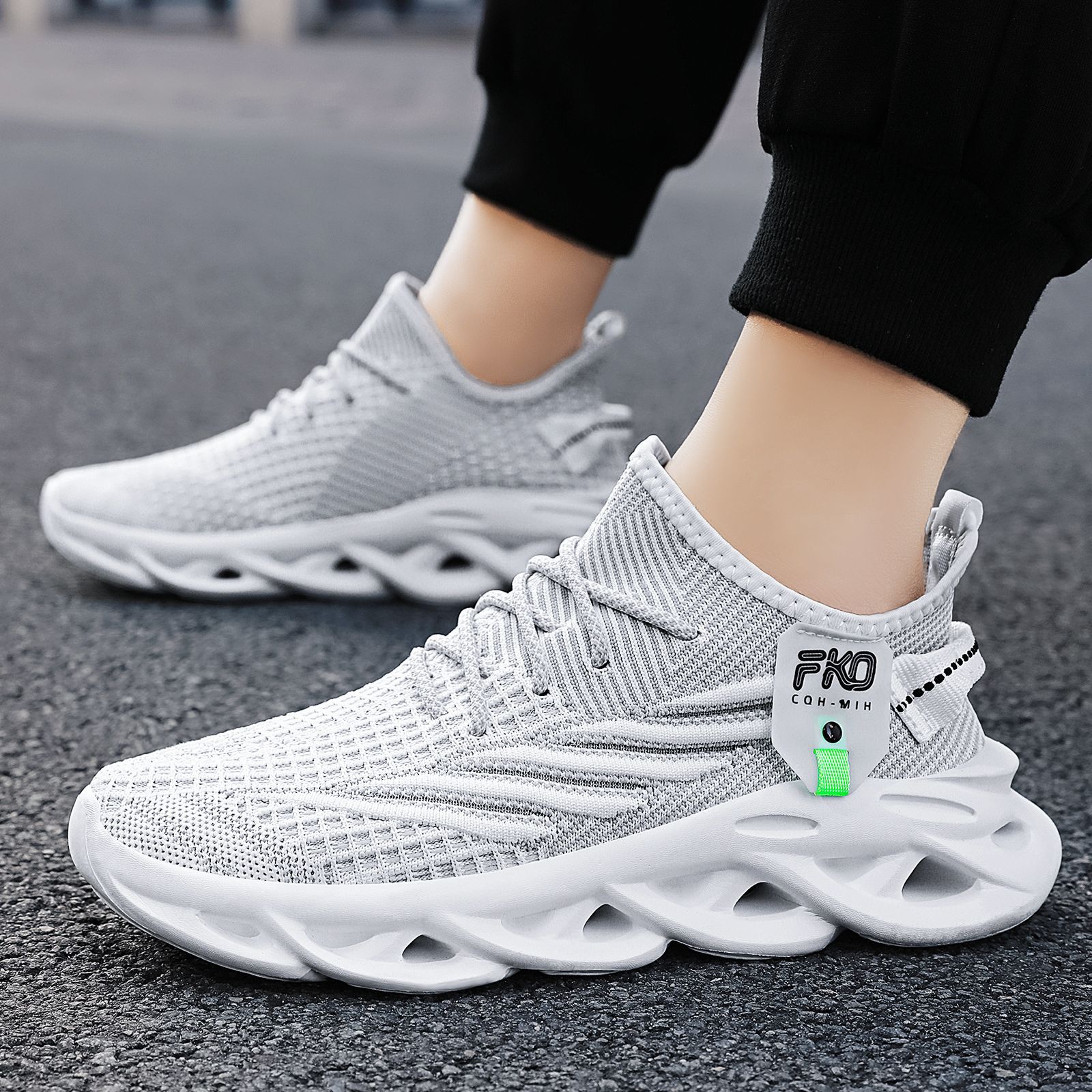 Zapatos de coco, zapatos casuales de tamaño grande transfronterizo, cuchillo, zapatos deportivos con suela de torsión, zapatos simples transpirables