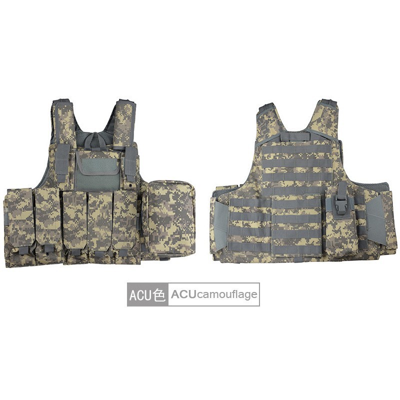 Nuevo chaleco de combate para fanáticos del ejército de CS de acción en vivo, chaleco táctico al aire libre de camuflaje rápido multifuncional, chaleco táctico