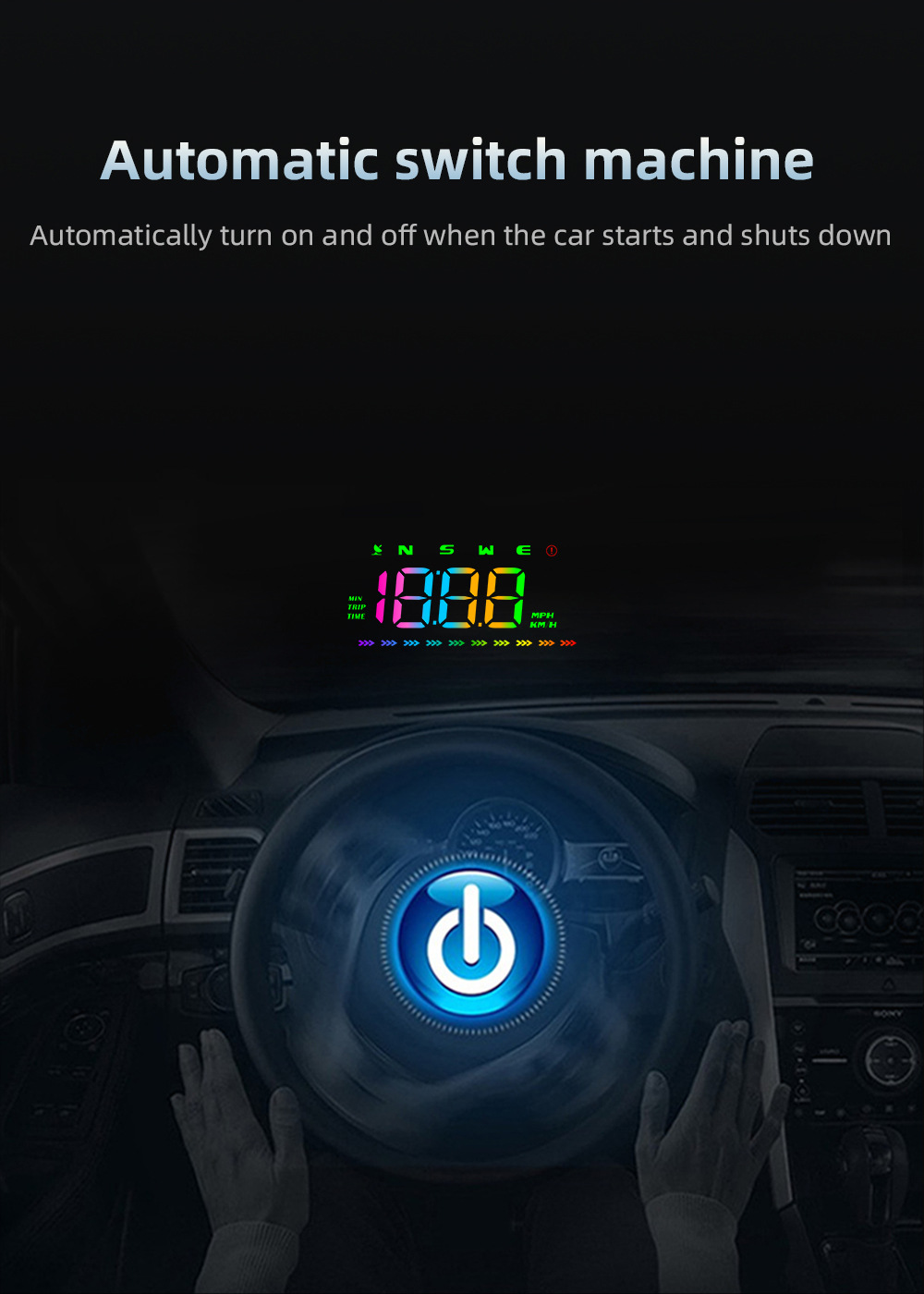 Car HUD Head-Up Display Beidou GPS Multifunctional Reflective Display Device M23 Car Head-Up Display