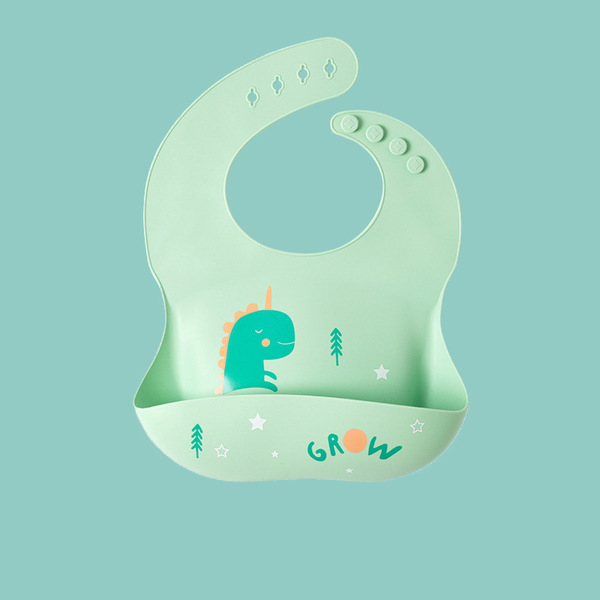 Children's silicone three dimensional waterproof eating bib for food